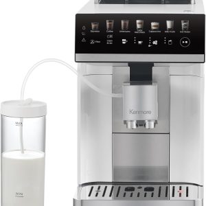 Dravonta Fully Automatic Coffee Maker - with Grinder, Milk Frother & Steamer